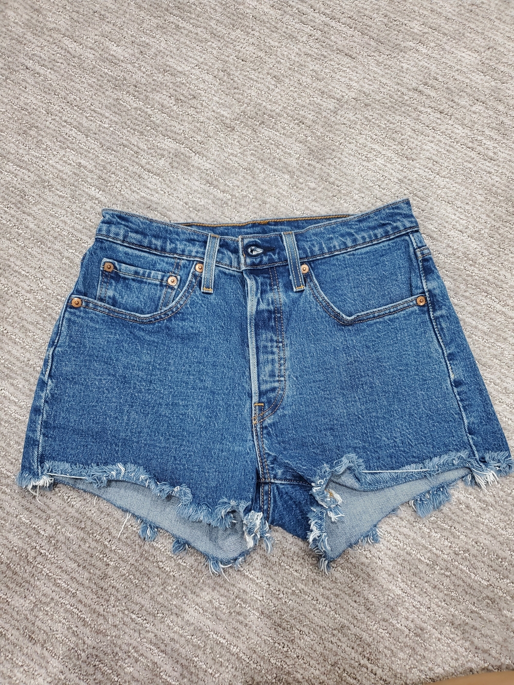 Levi's 501 High-Rise Button Fly Denim Shorts